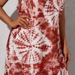 Plus Graphic Print Cami Dress